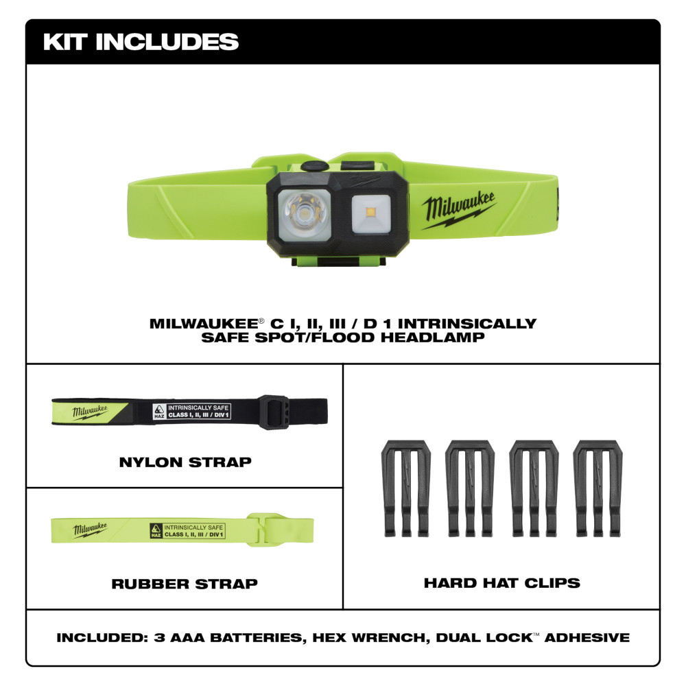 Milwaukee Intrinsically Safe Spot/Flood Headlamp from GME Supply